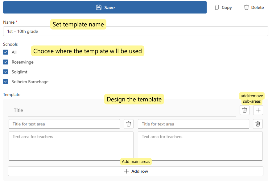 Create new ILP template